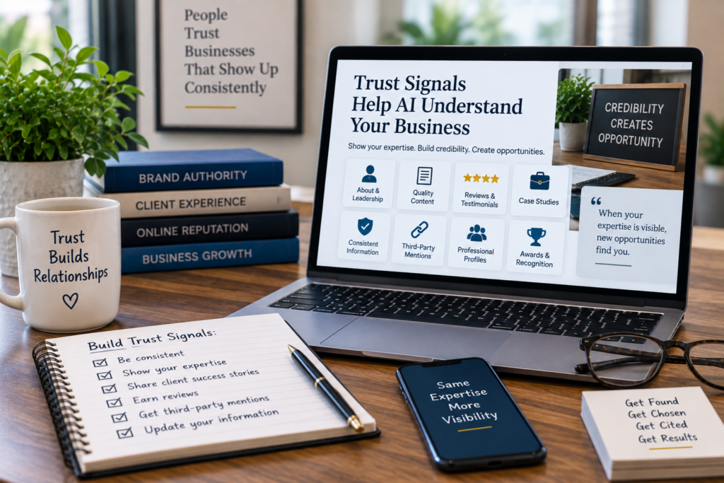 Trust signals help AI Understand your business