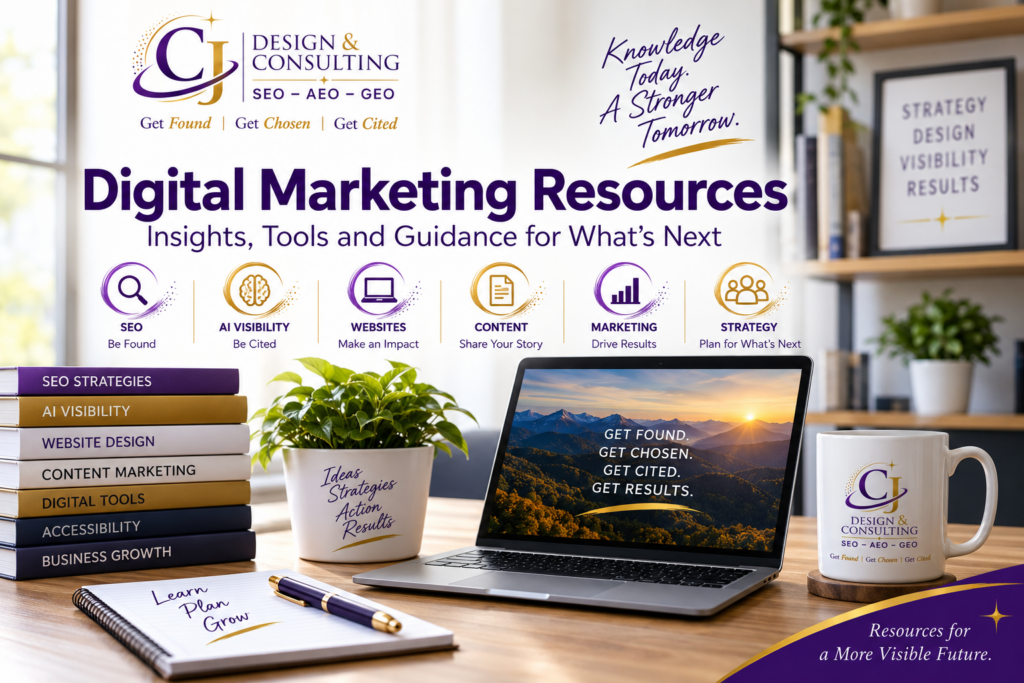 Digital marketing resources from CJ Design & Consulting